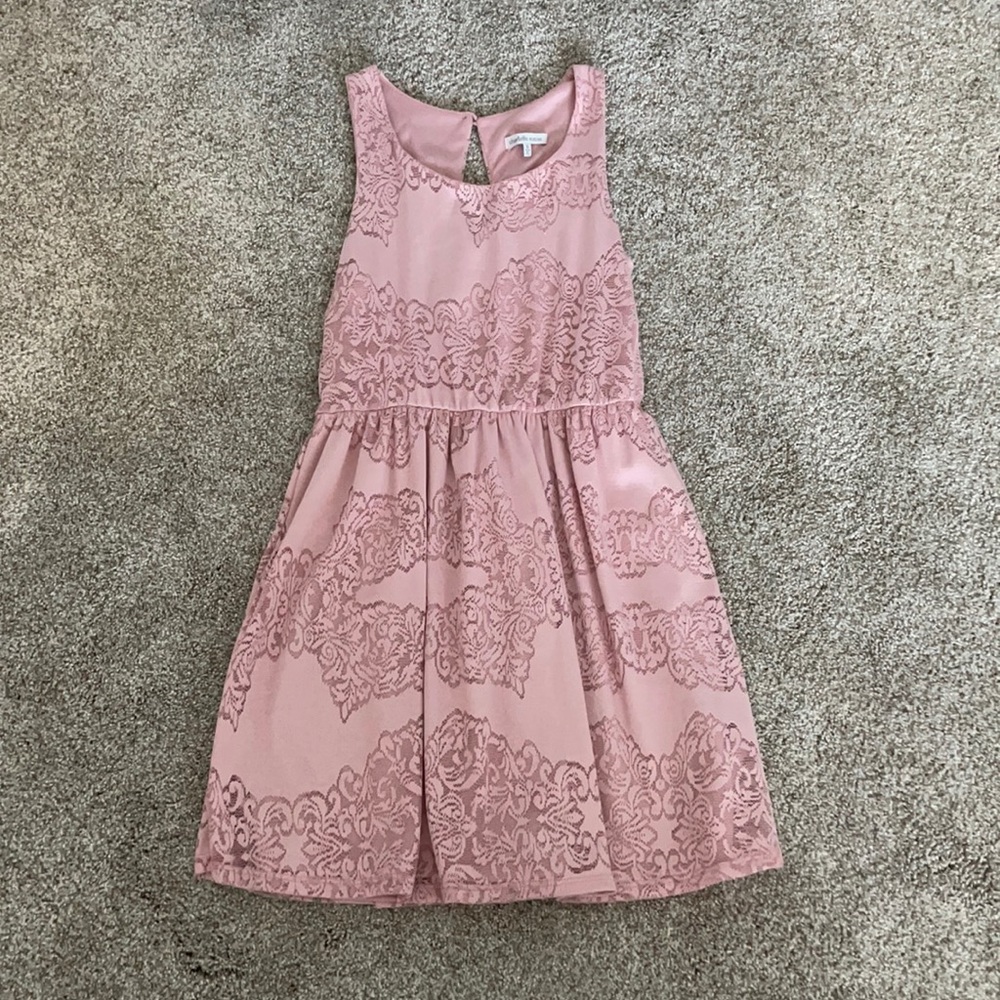 Never worn blush pink lace pattern dress!